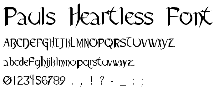 Pauls Heartless Font font